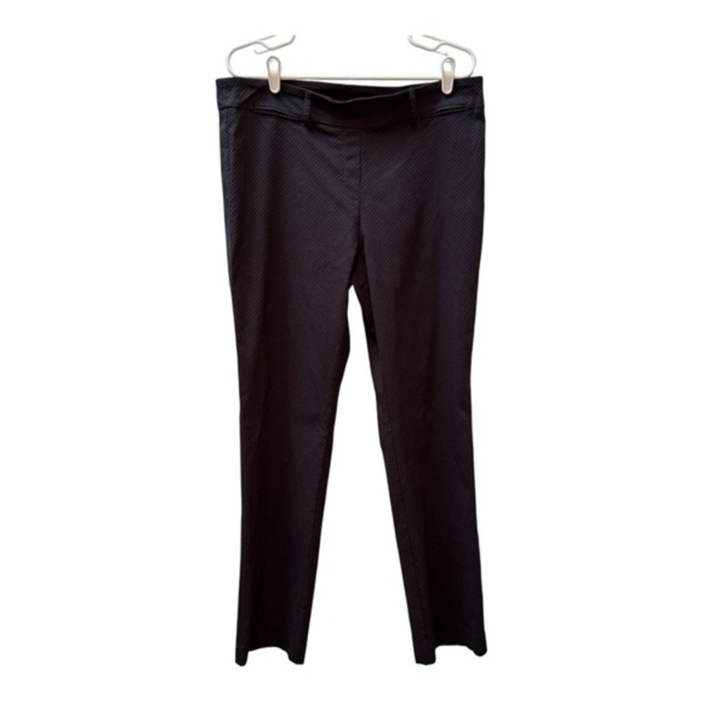 Zac & Rachel Black Textured Geometric Straight Leg Dress Pants Womens 14